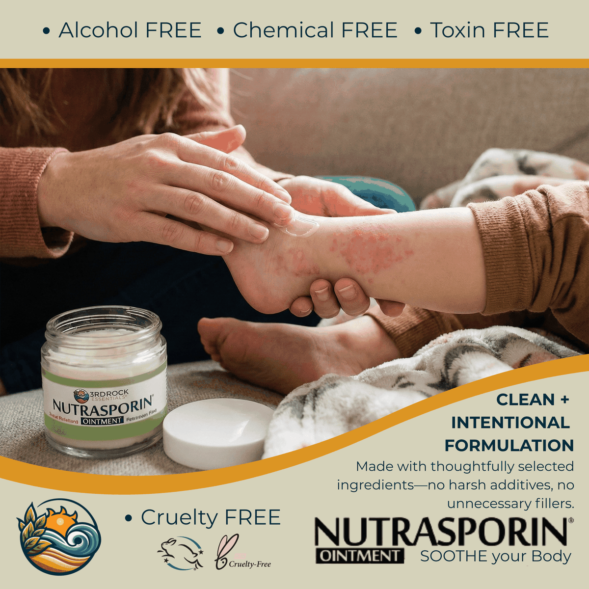 Nutrasporin® - 3oz JAR - All Natural First Aid Ointment