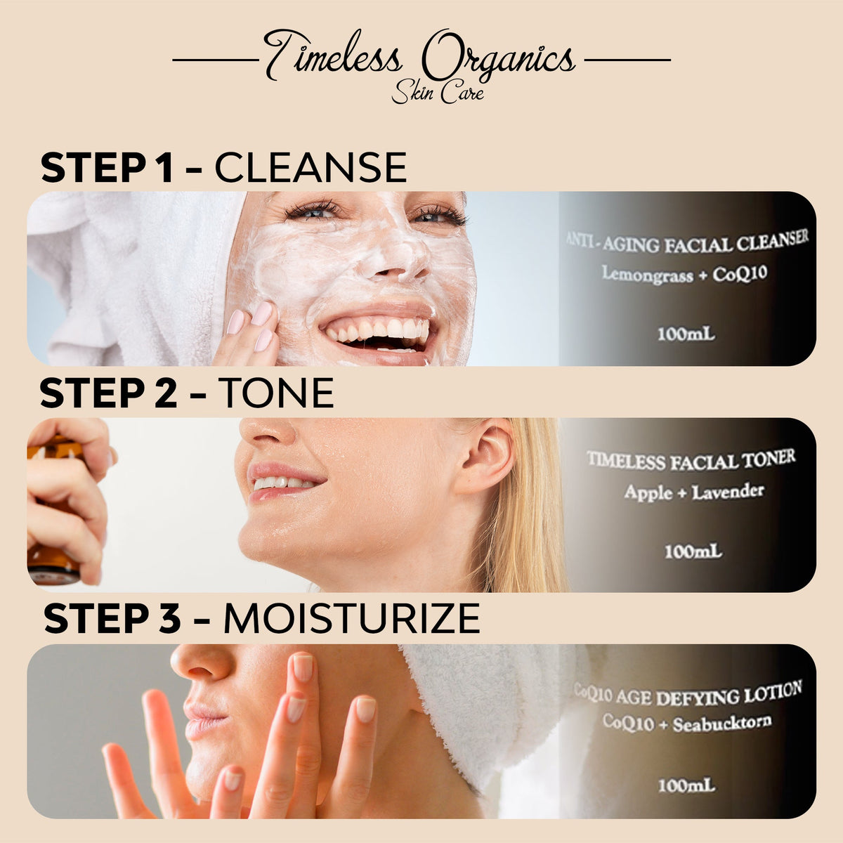 Timeless Organics 4-Step Anti-Aging Kit